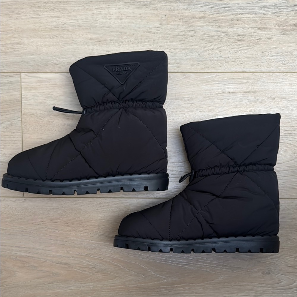 Prada Black Quilted Boots